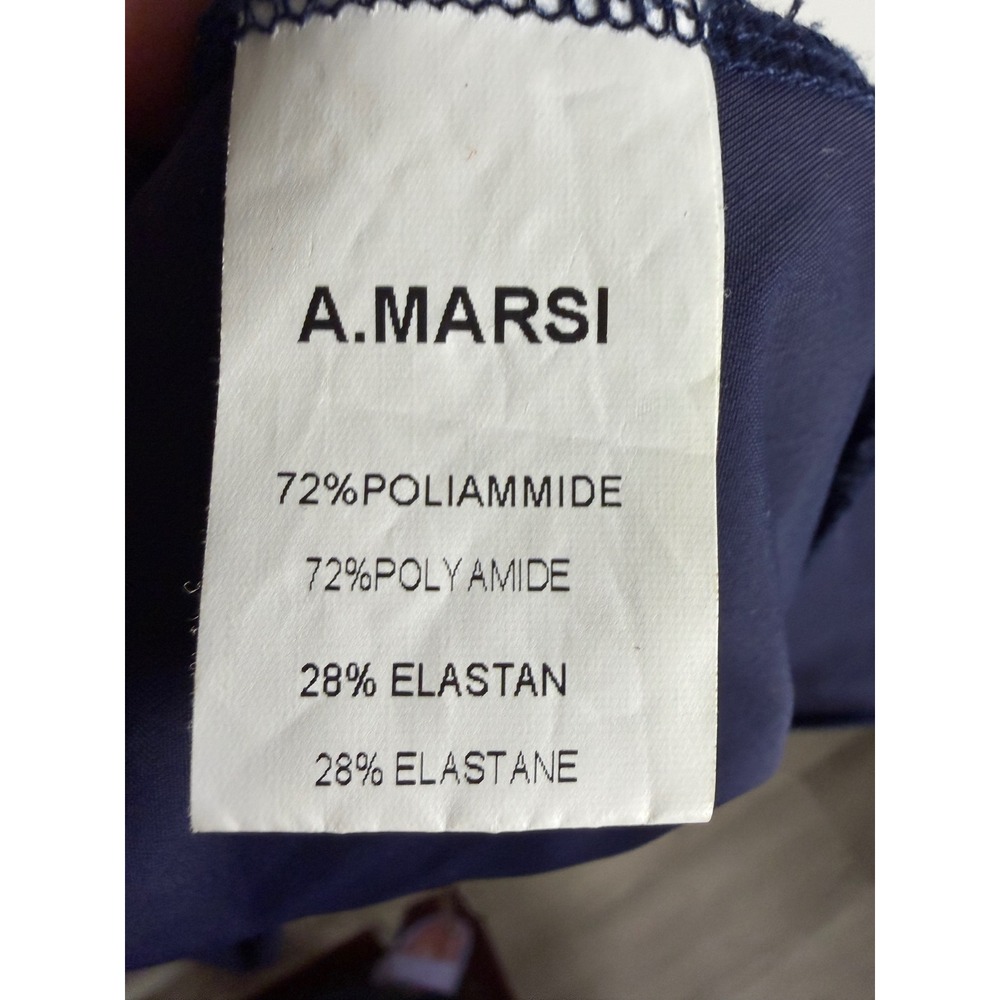 A MARSI Navy Blue Sleeveless Zipper Front Dress Made in Italy Size 40 - Picture 4 of 9